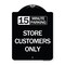 Signmission 15 Minutes Parking Store Customers Heavy-Gauge Aluminum Architectural Sign, 24" x 18", BW-1824-24594 A-DES-BW-1824-24594 - alternate 1